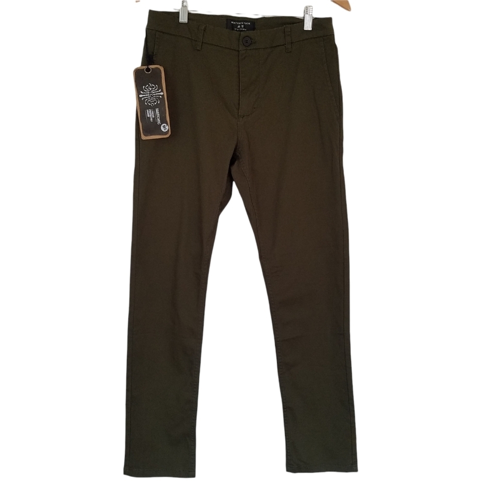 NWT Matchstick Argus Pants Army Green  Size M30